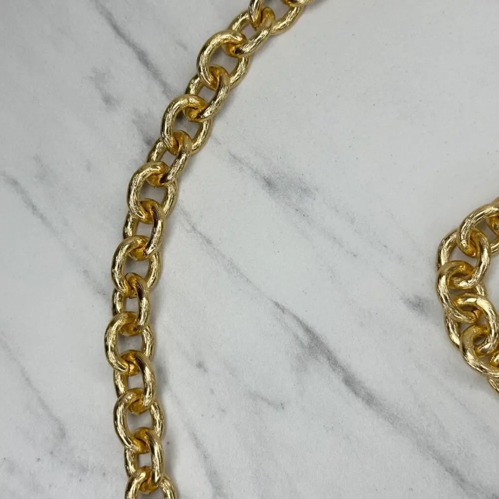 Draped Faux Pearl Gold Chain Belt Small/Medium (S/M) ✨